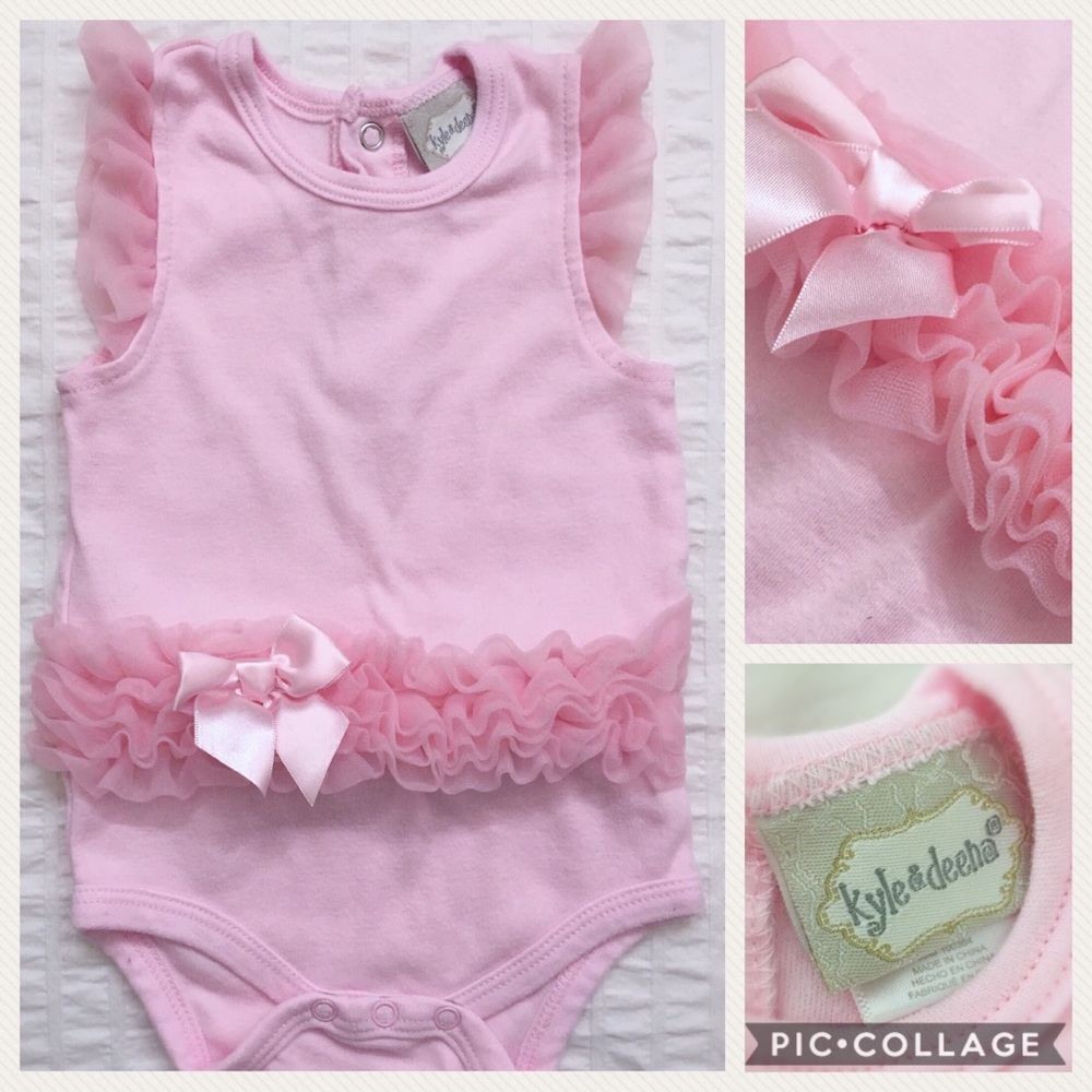 VGUC Light Pink Onesie with Tutu by Kyle & Deena